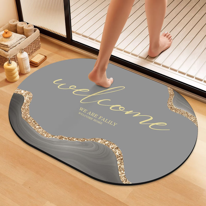 Artistic Floral Bath Mat