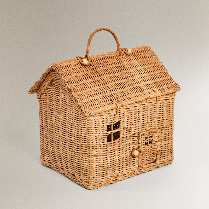 Playful storage basket in house design