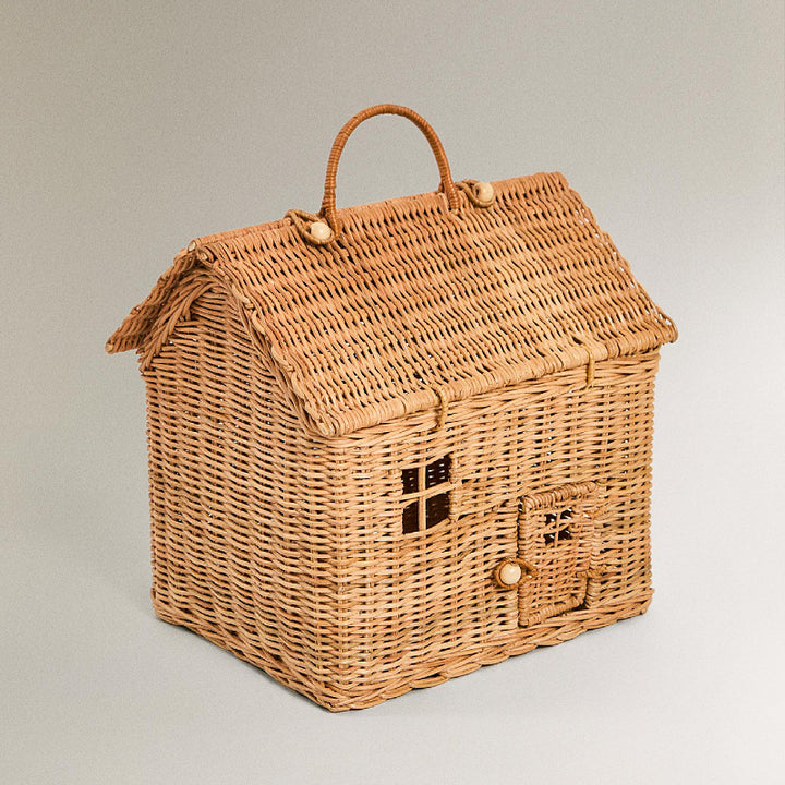 Playful storage basket in house design