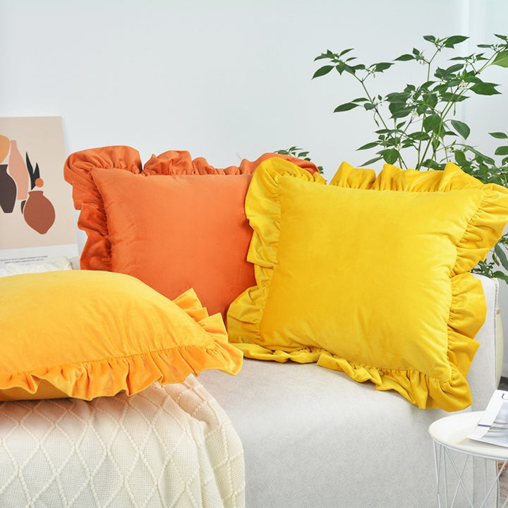 Ruffled Decorative Throw Pillow