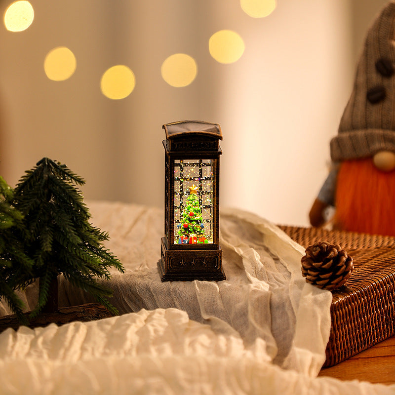 Nostalgic Christmas lantern with LED lighting