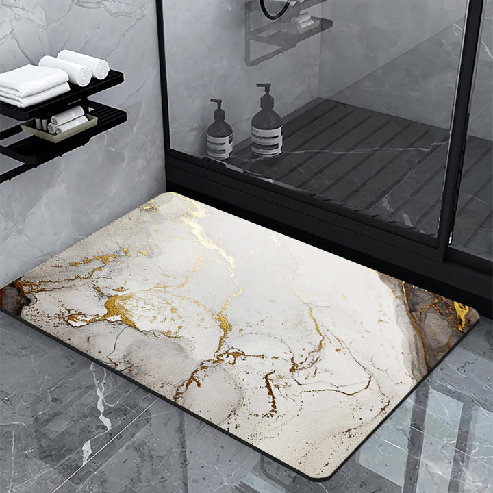Luxury Marble-Effect Bath Mat