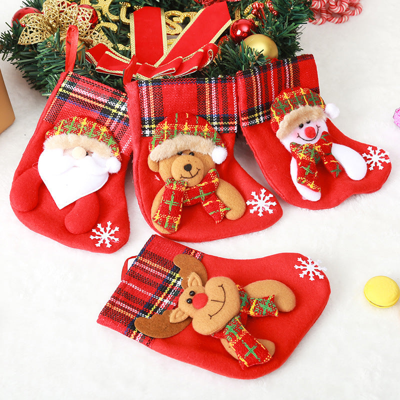 Cute Christmas stocking with reindeer motif