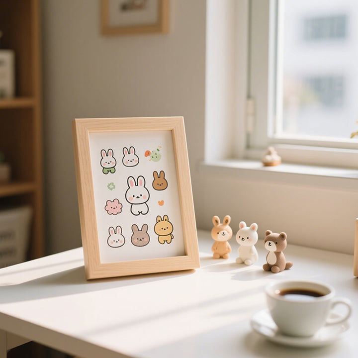Playful Bunny Character Art Frame