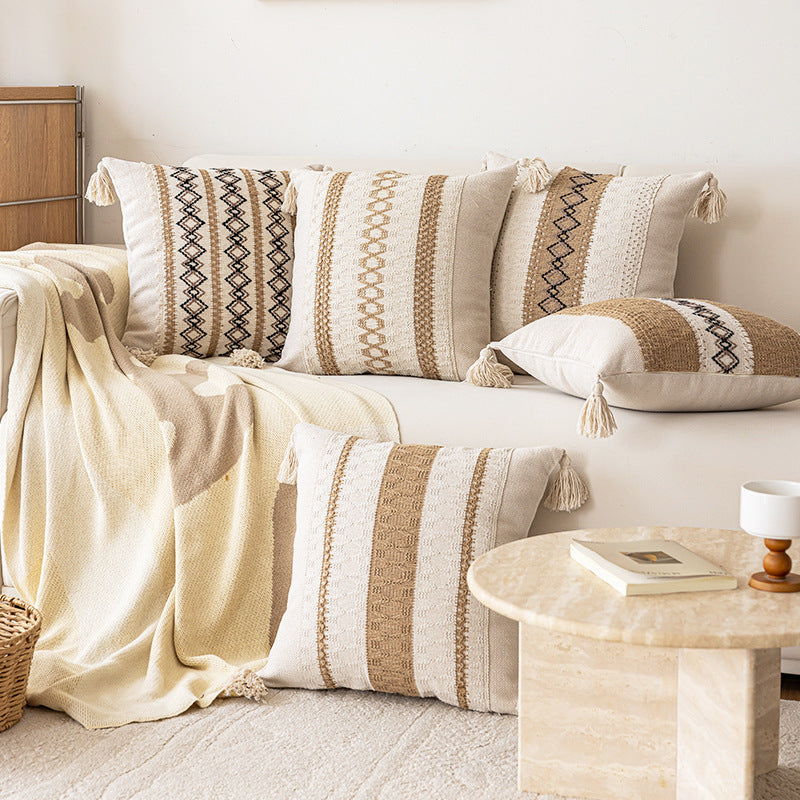 Bohemian Geometric Pattern Throw Pillow