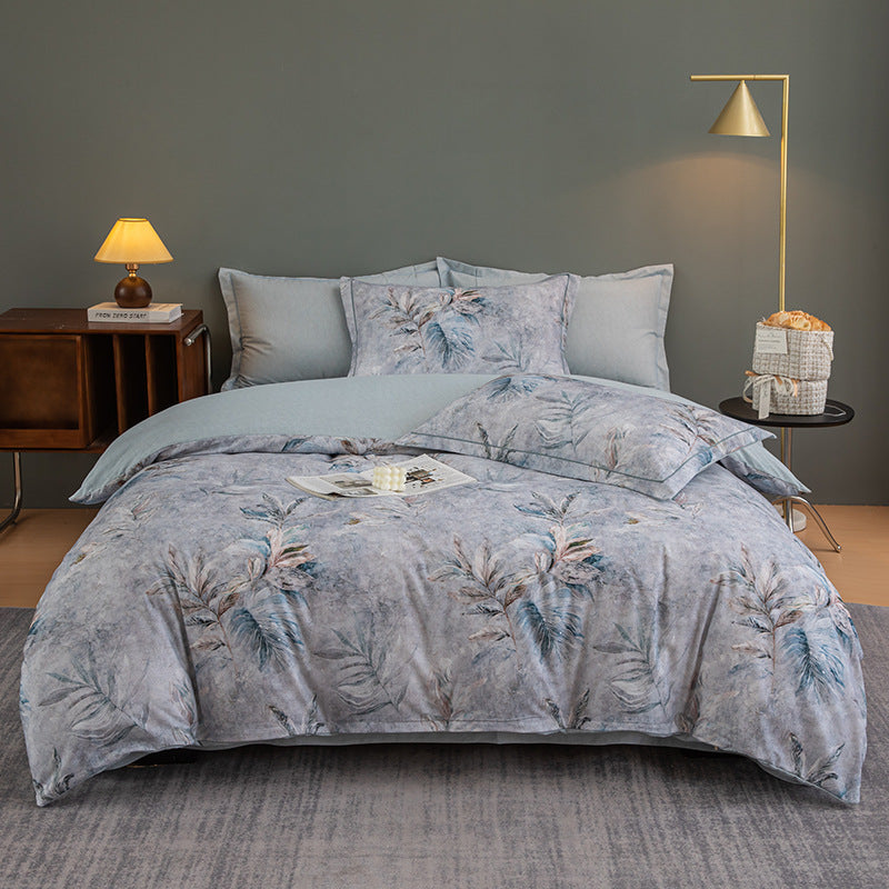 Nature-Inspired Botanical Print Duvet Cover Set