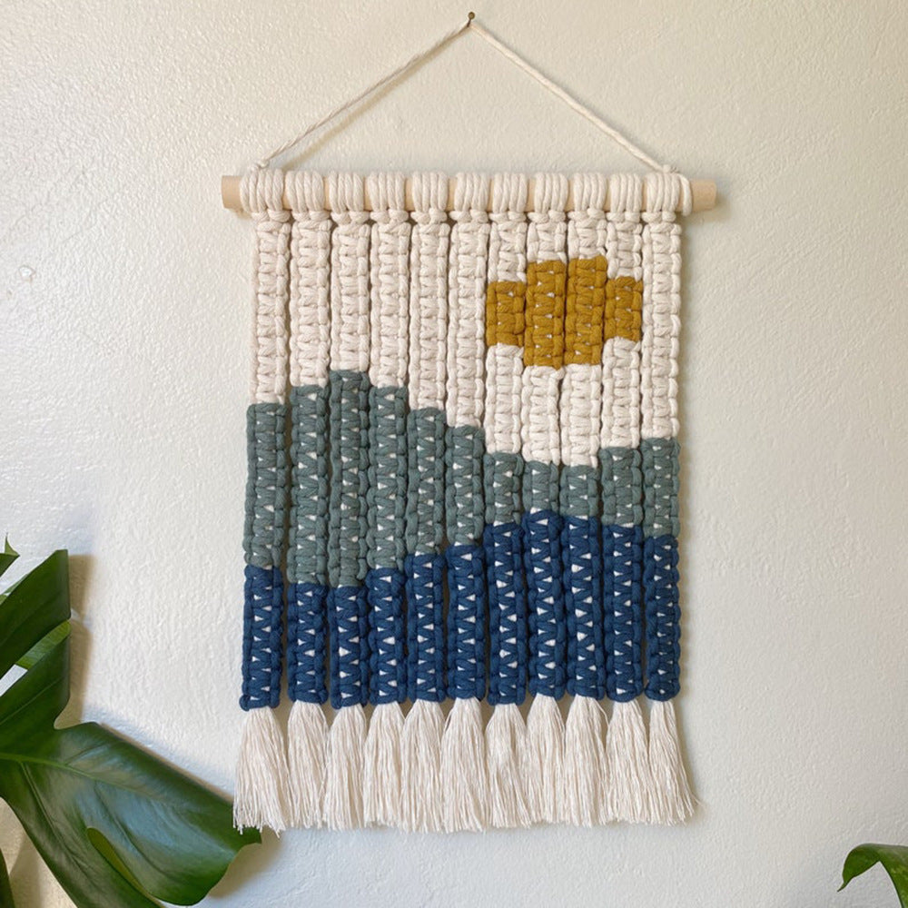 Macrame Wall Decor with Stylish Geometric Pattern