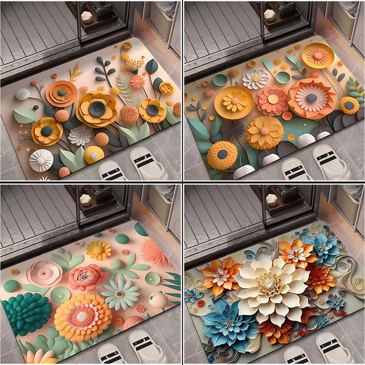 3D Textured Floral Mat