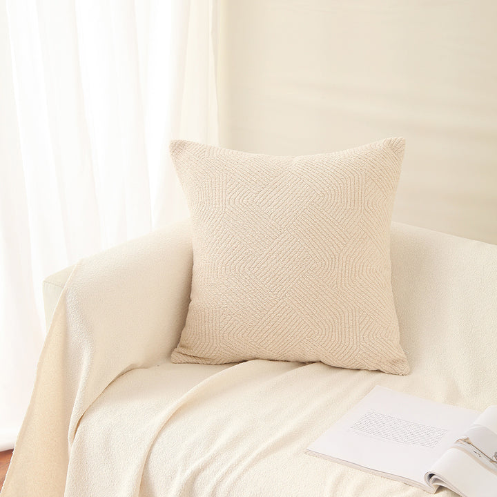 Textured Weave Throw Pillow for Sofa Decor