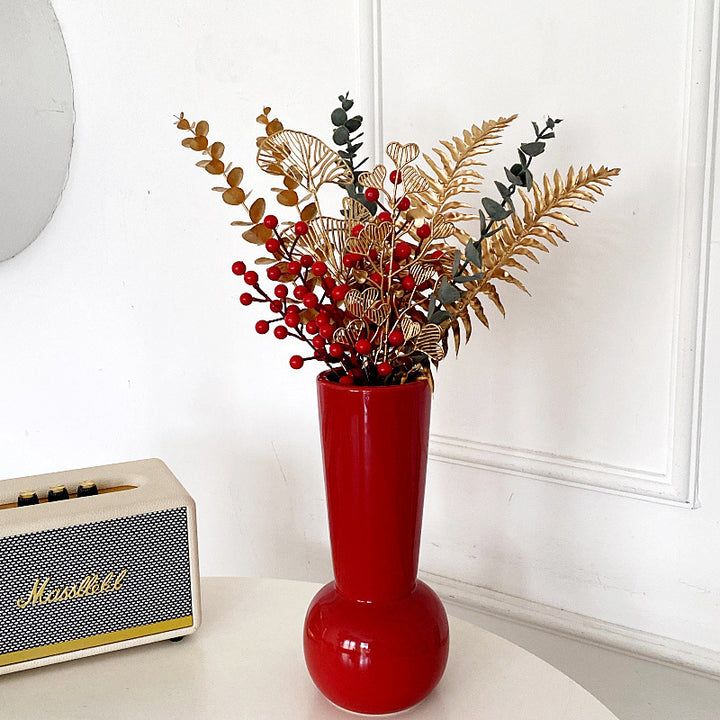 Decorative artificial flower branch with delicate details
