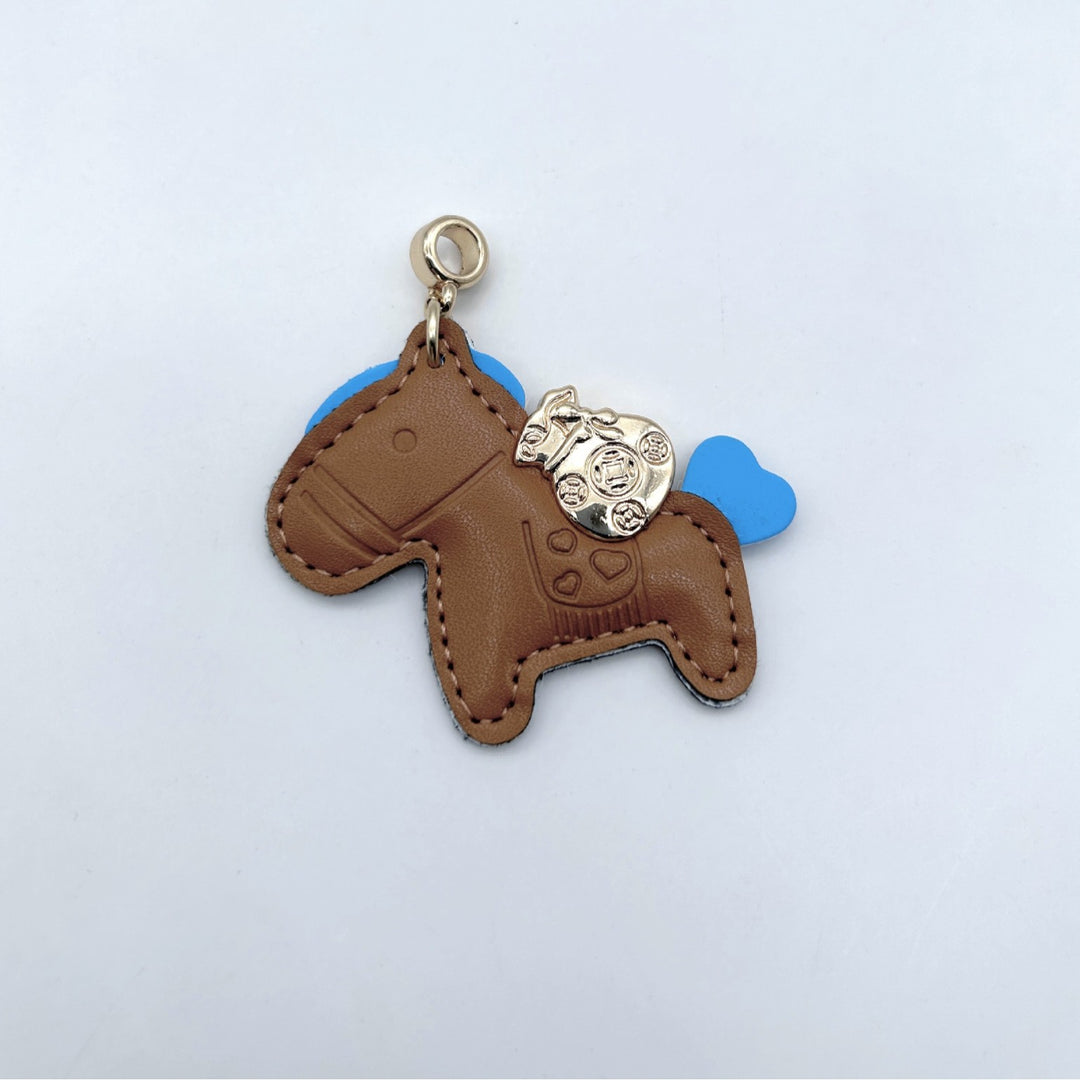 Animal-Shaped Leather Keychain