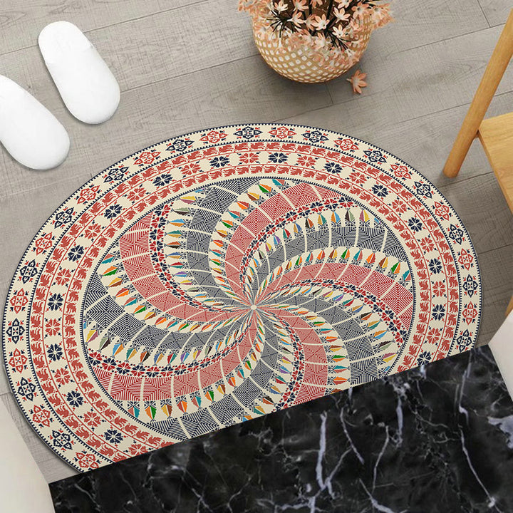 Round Geometric Area Mat