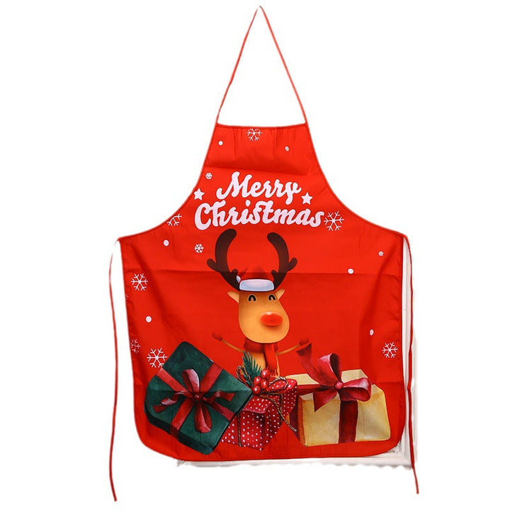 Festive cooking apron with Christmas motif