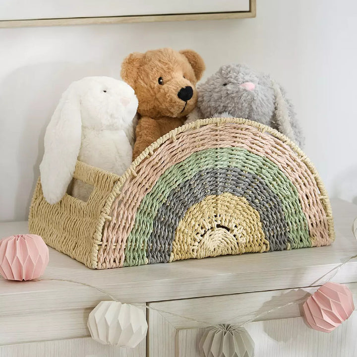 Creative storage basket in rainbow design