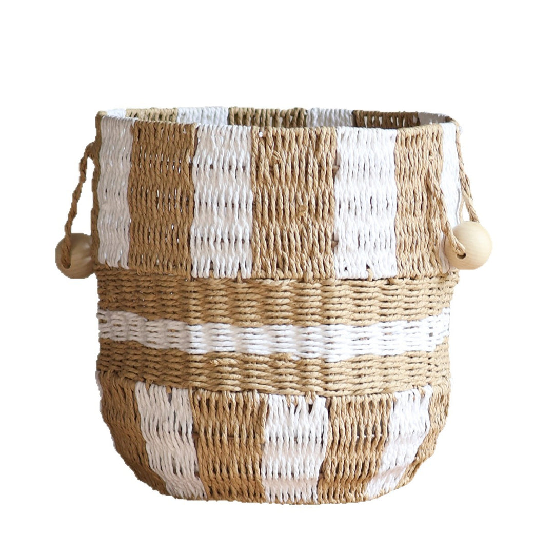 Handcrafted storage bucket made of pocket fabric