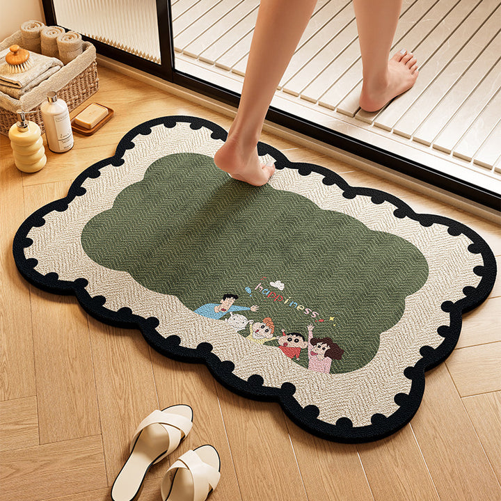 Playful Dog-Themed Bath Rug