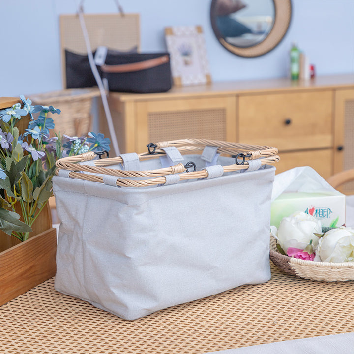 Textured Woven Storage Bin