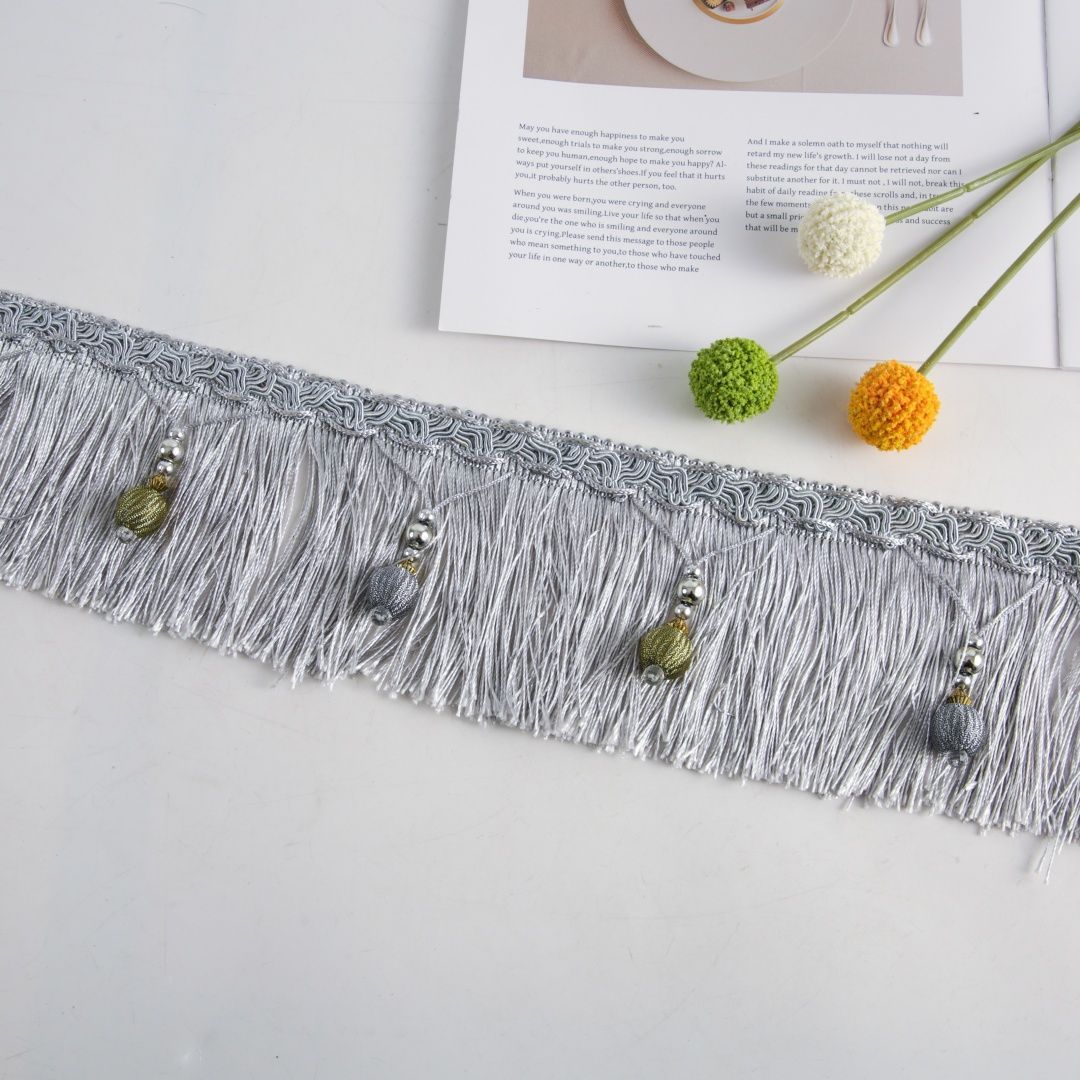 Luxury Fringe Braid with Bead Trim