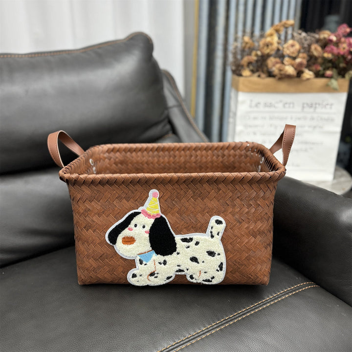 Woven storage basket