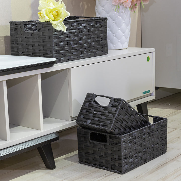 Sparkling storage basket with carrying handle