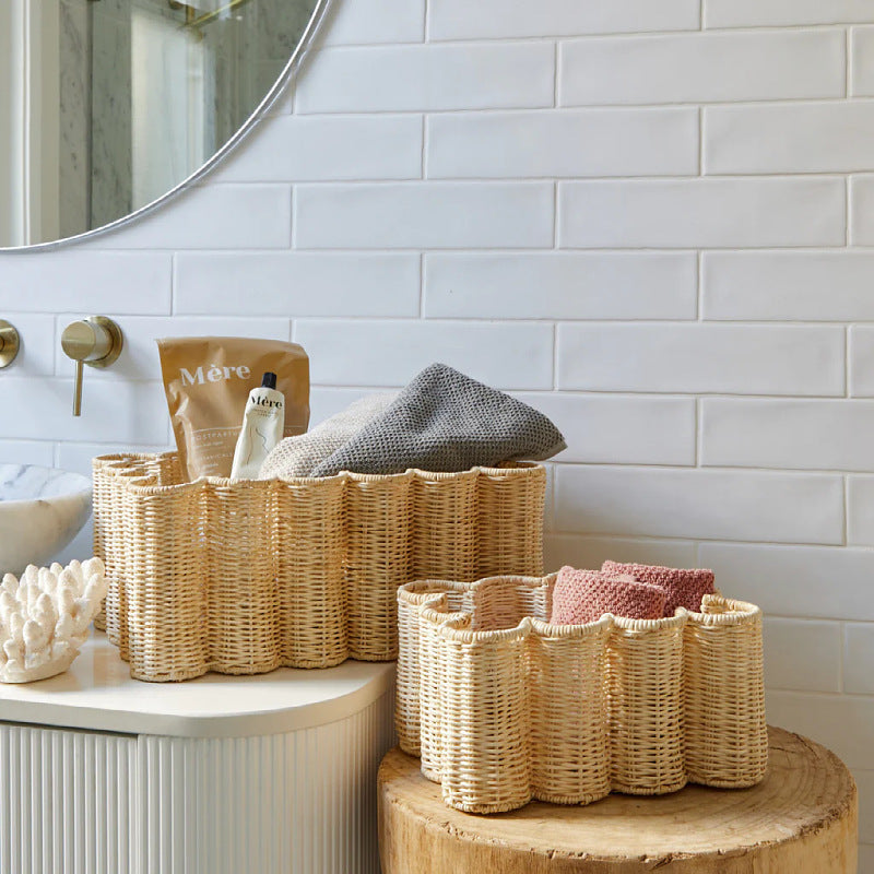 Playful storage basket in flower design