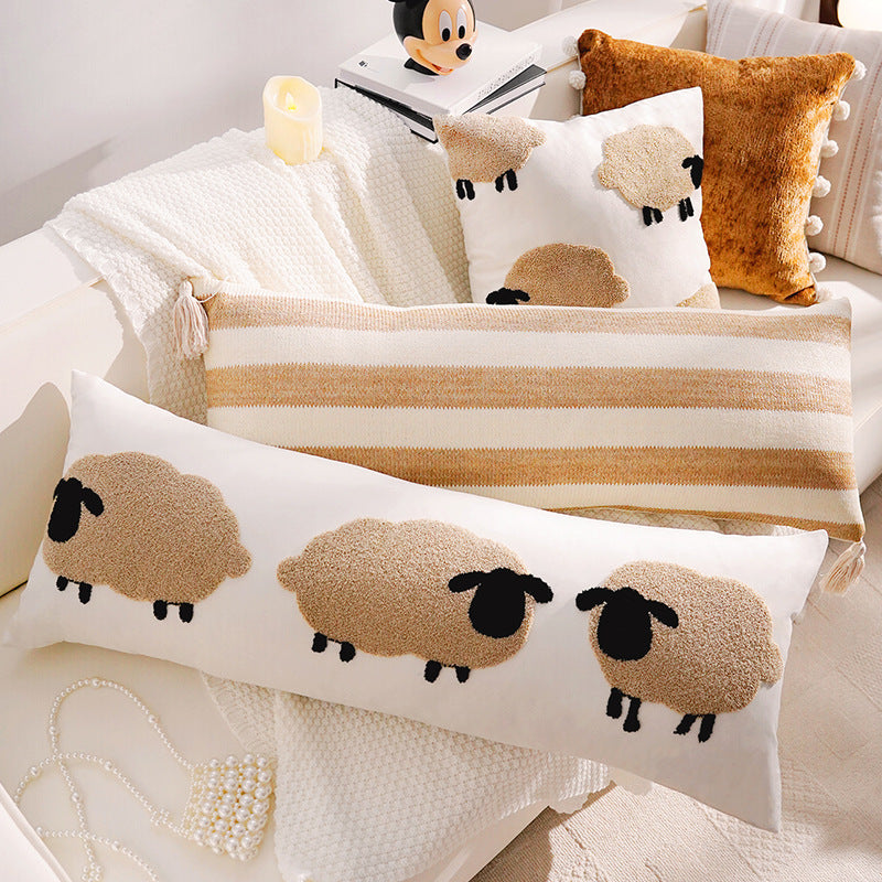 Decorative Sheep-Themed Throw Pillow