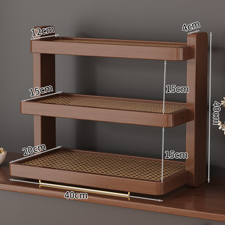 Wooden frame shelf