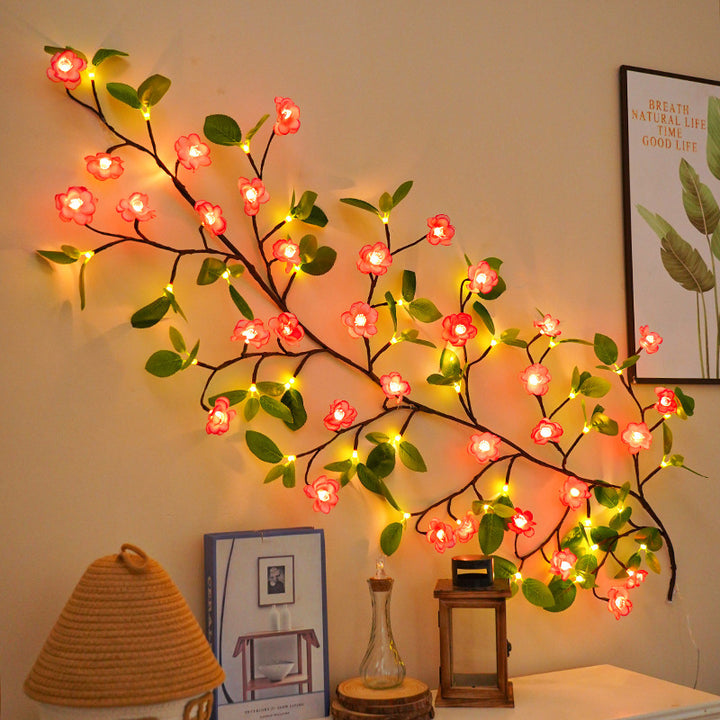 Autumn decorative LED maple leaf wall garland