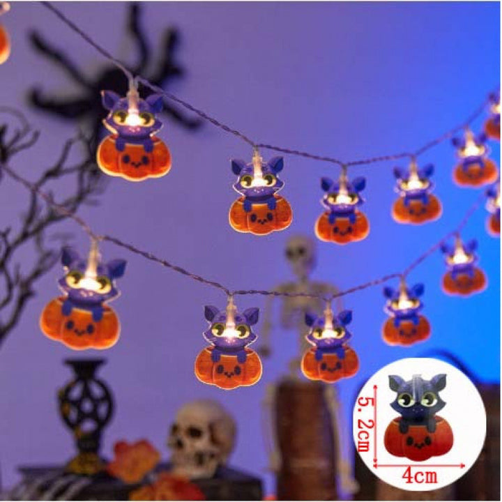 Decorative Halloween LED Pumpkin Ghost Bat String Lights