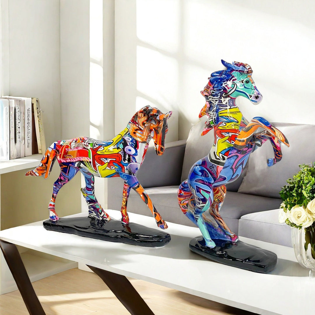 Artistic Running Horse Sculpture
