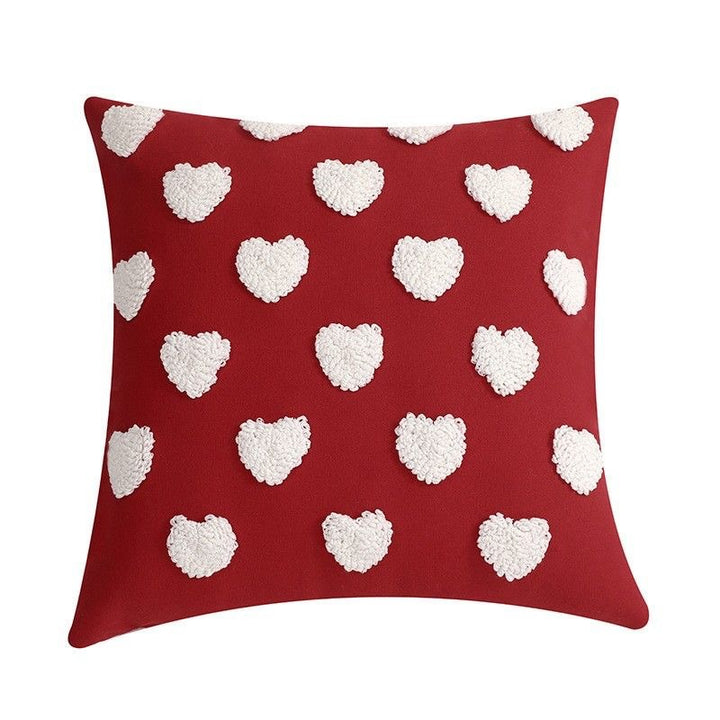 Decorative Heart Motif Throw Pillow