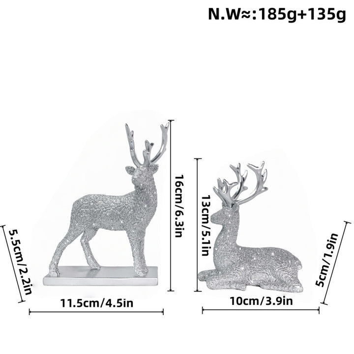 Glittering Reindeer Decorative Figure
