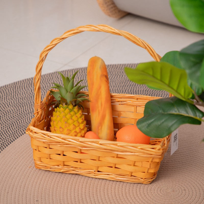Handcrafted basket made of natural rattan