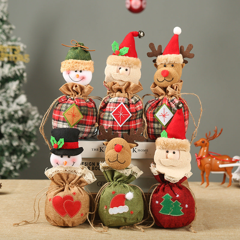 Cute Christmas gift bag in reindeer design