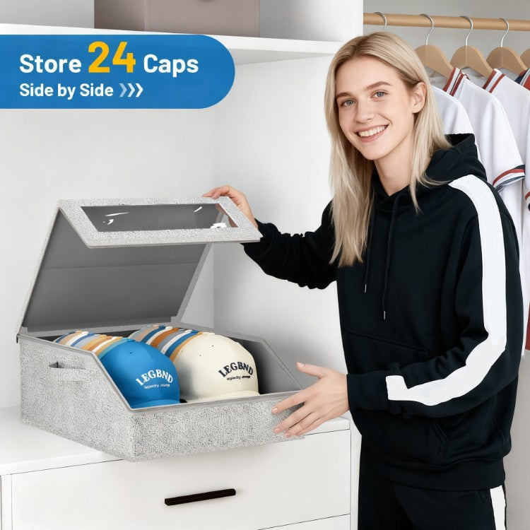 Storage box for caps