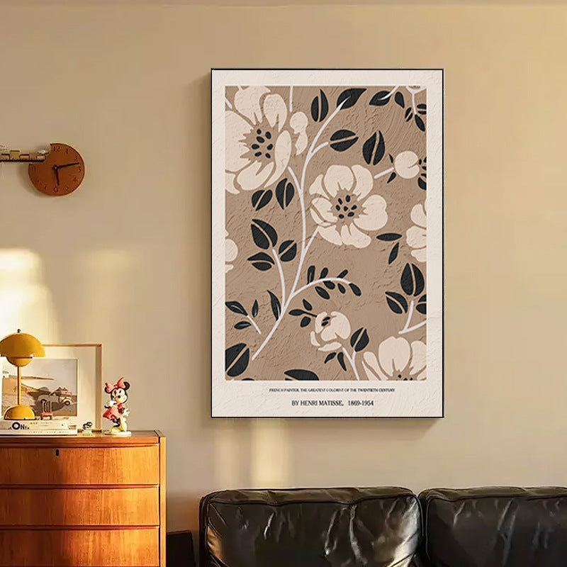 Elegant Floral Line Drawing Art Print