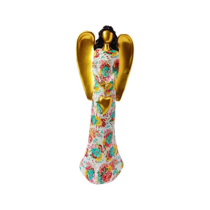 Engel Statue with Flower Pattern