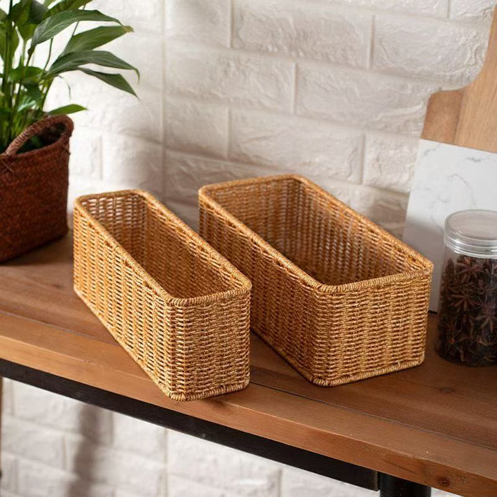 Rectangular Handwoven Storage Basket