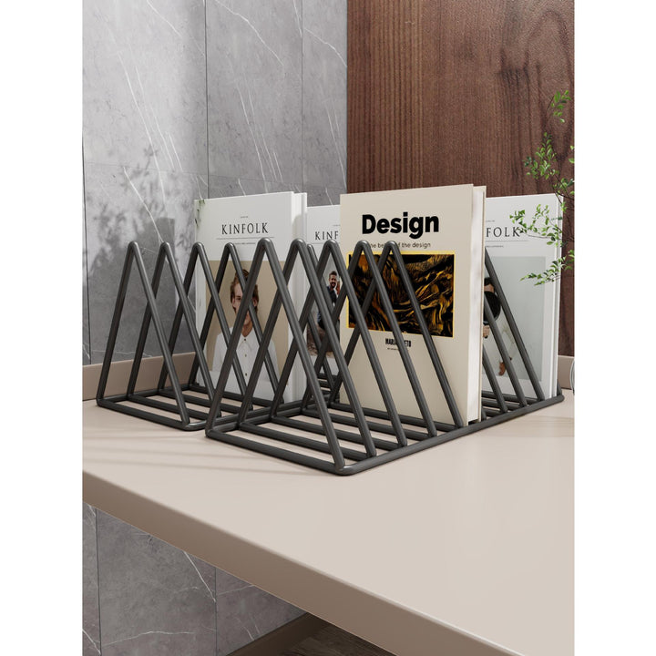 Expandable Accordion Metal Magazine and Book Organizer Rack