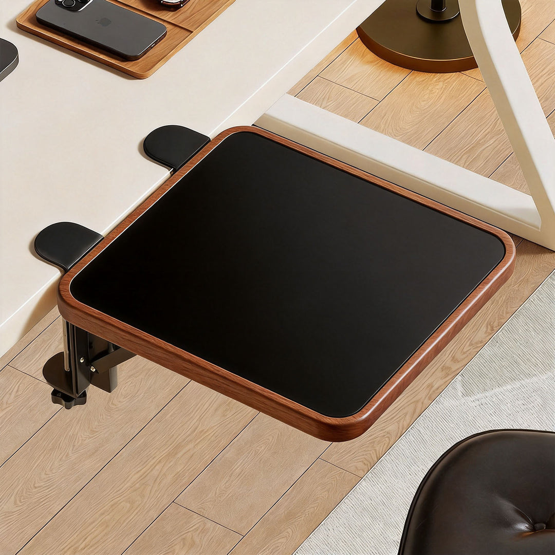 Compact Foldable Clip-On Desk-Edge Shelf