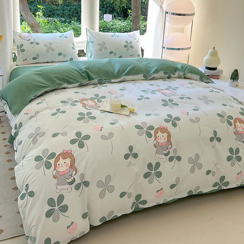 Modern Floral Pattern Duvet Cover Set