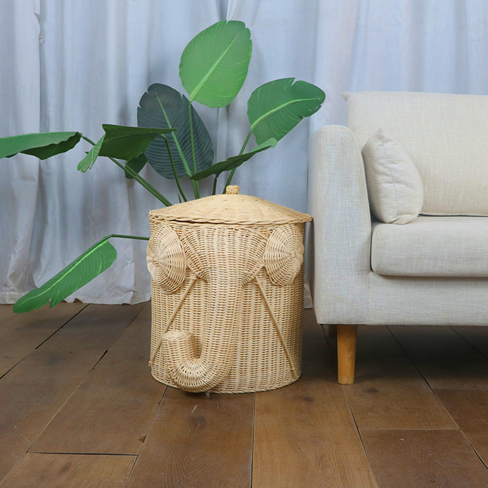 Playful laundry basket in elephant design