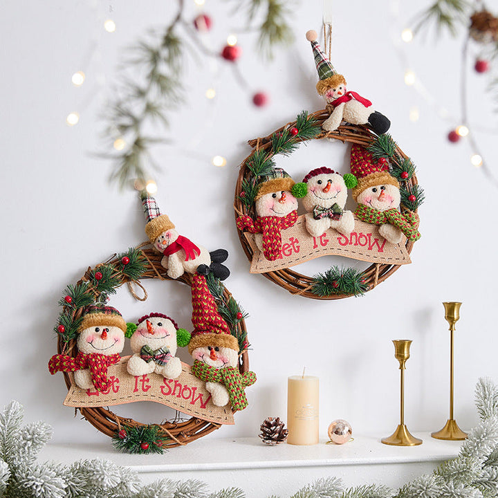 Christmas wreath with lights