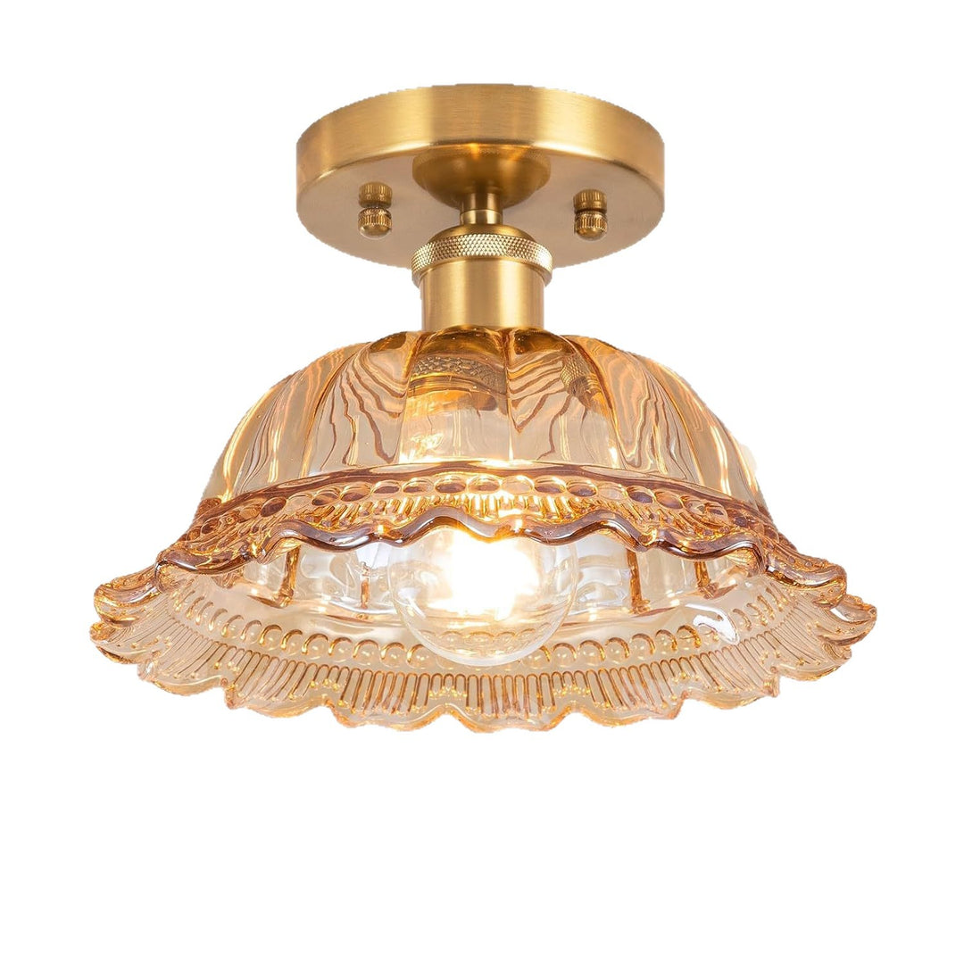Elegant glass dome ceiling lamp