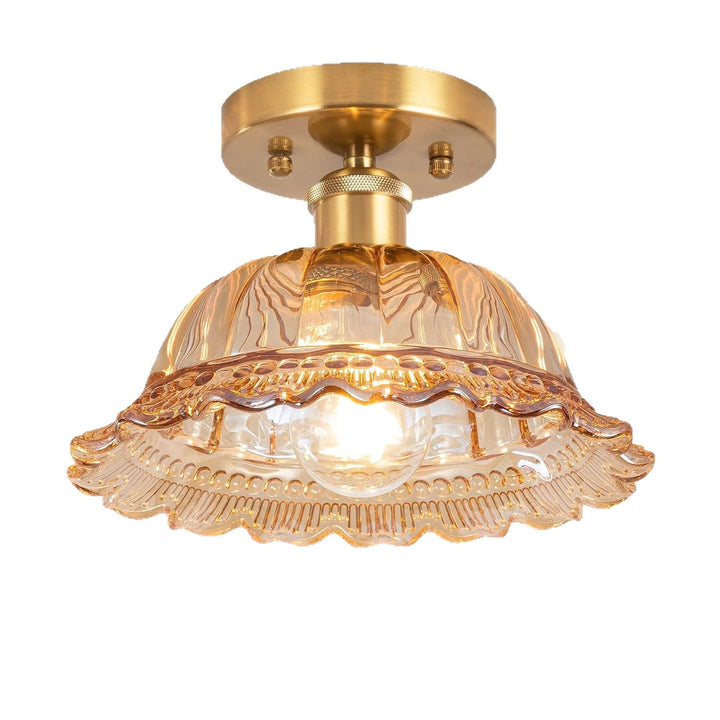 Elegant glass dome ceiling lamp