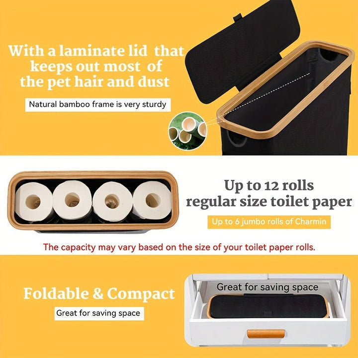 Sustainable recycling organizer with bamboo lid