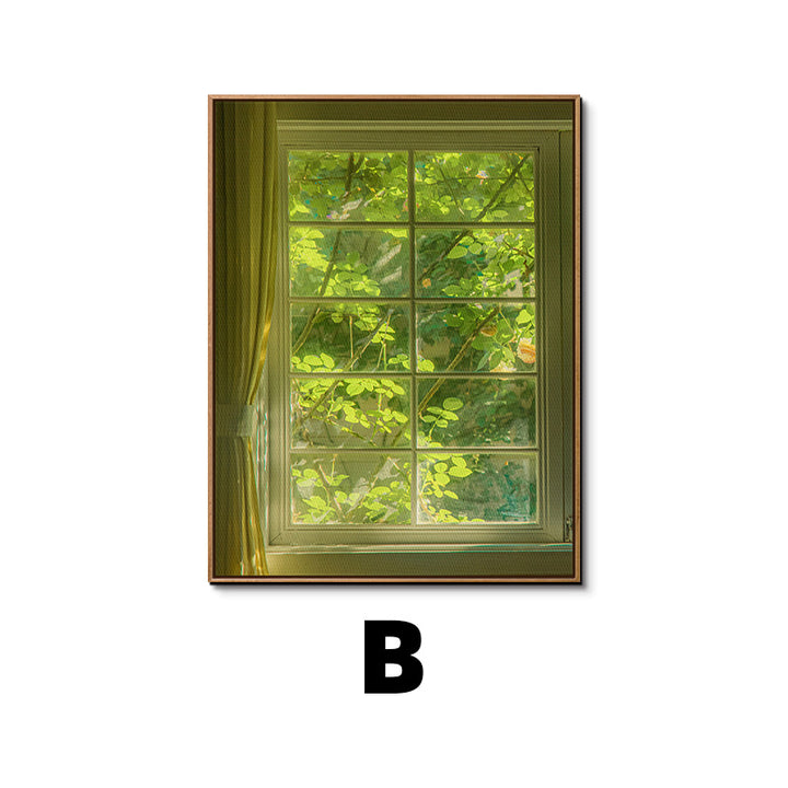 Framed Botanical Window Artwork