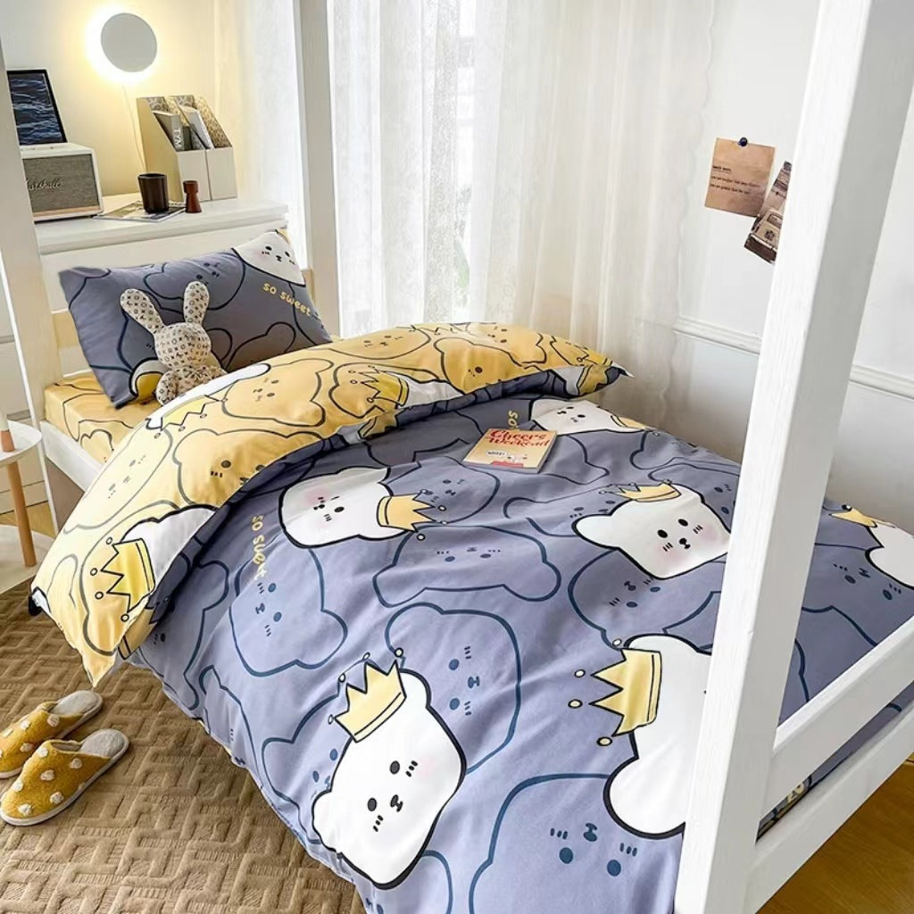 Whimsical Floral Print Duvet Cover Set
