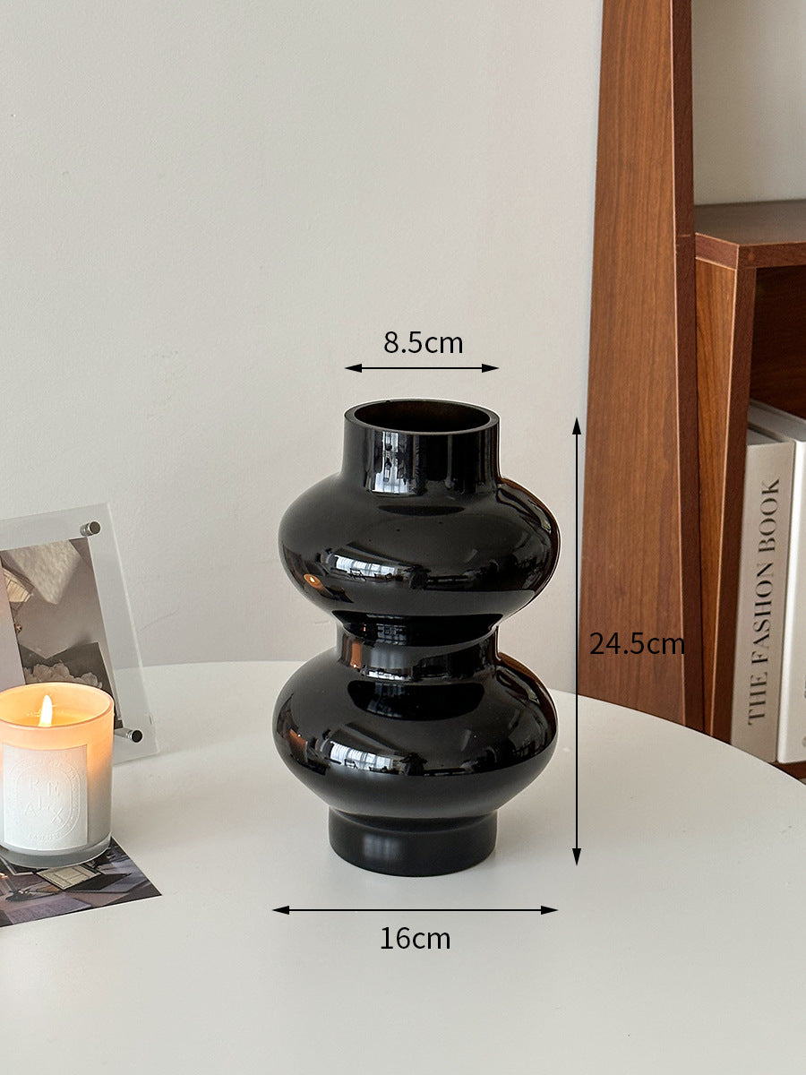 Artistic Black Ceramic Table Vase