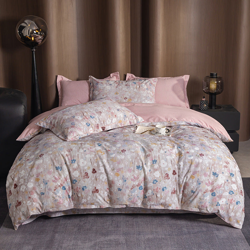 Nature-Inspired Botanical Print Duvet Cover Set